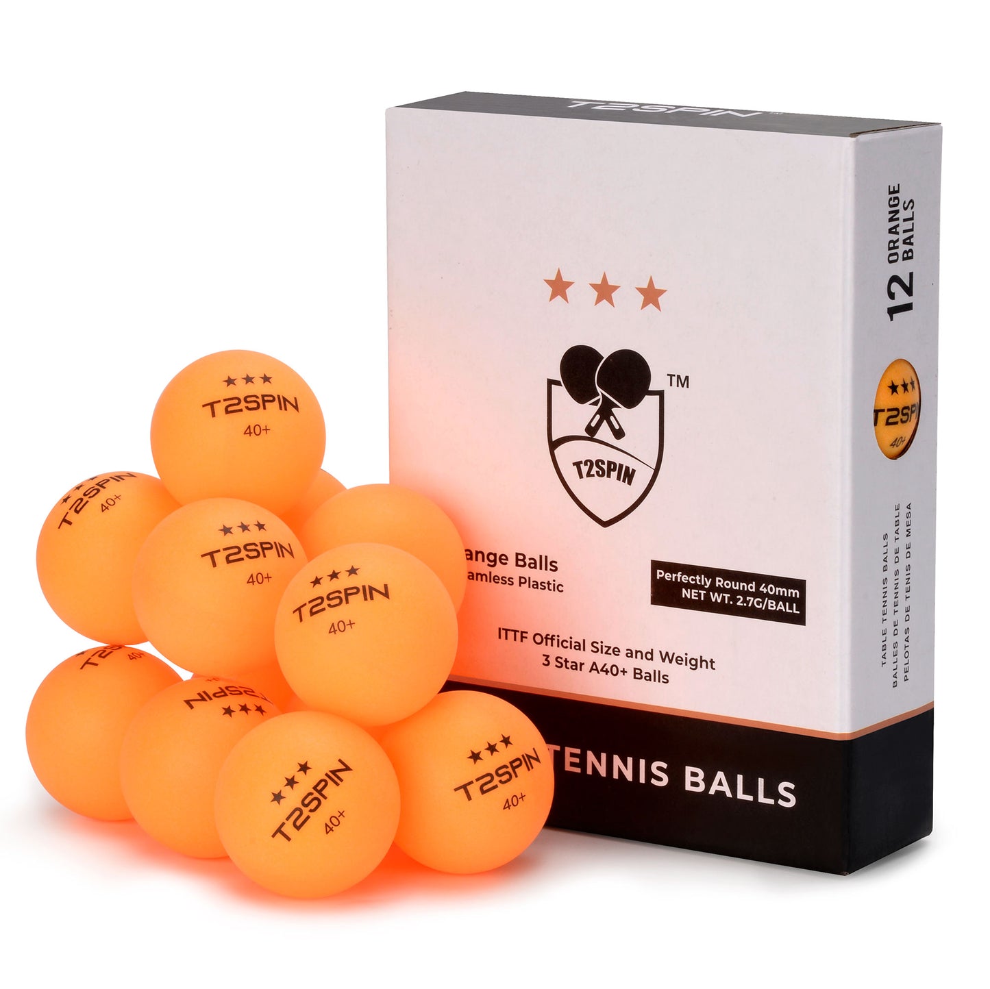 Pong Balls - Premium 40+ Ping Pong Balls - Highest Grade Balls - Pack of 12 - ITTF Regulation Size & Weight