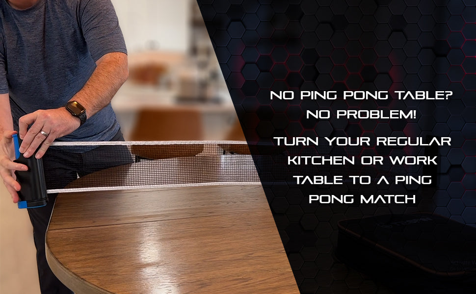 Retractable Ping Pong Net - Play Ping Pong on Almost Any Table!