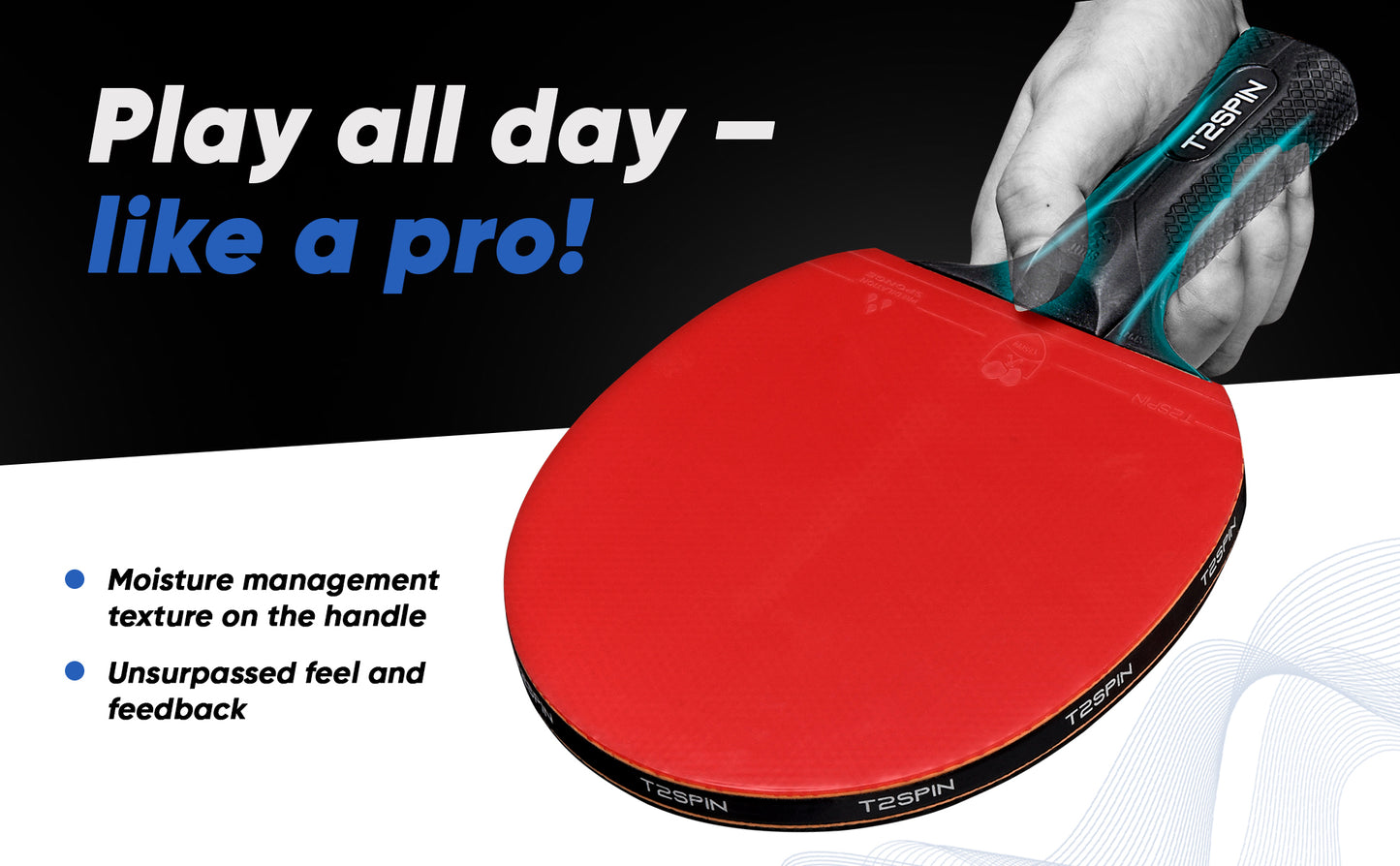 Ping Pong Paddles Set of 4 with 8 Balls in a Stylish Hard Case - BONUS: Paddle Protector